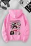 Unisex Women Men Demon Slayer Tanjiro Printed Hooded Basic Sweatshirt