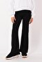 Black Corded Girl's Tights - Spanish Leg - 2