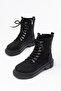 812-2121 Black Emerald Lace-Up Zippered Daily Women's Boots - 4