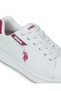 U.S. Polo Assn. Costa Wmn 4Fx Women's White-Claret Red Sneaker Shoes - 7