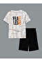 Lcw Kids Crew Neck Boy's Shorts Pajama Set (S5)