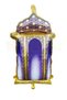 Ramadan Foil Balloon - Purple Gold Lantern Islamic Motif Oil Lamp Ornament 40X30 cm Welcome Themed Ornament