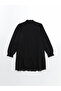 Black Judge Collar Embroidered Poplin Women's Tunic - 6