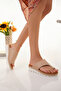 Orthopedic Women's Slippers - Soft Sole, Flip Flops Anatomical, White Nud Ald1000-0200