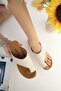 Women's Orthopedic Soft Sole Flip-Flop Anatomical Slippers Ald1000-0200 White White Beige - 2
