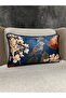 9372-dark blue Rectangular Throw Pillow - 2