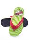 حذاء Pine Kids Flip Flops بطبعة نصية - أخضر وأحمر - 5