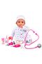 Dolls World Doctor 18" Soft Medical Roleplay Doll with Sleeping Eyes & Dummy - 3+ Years