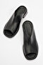 Black Leather Aberin Women's Sandals - 7