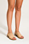 Aberin Women's Leather Sandals - Caramel Color - 2