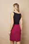 High Waist Above Knee Lightweight Lycra Chic Fabric Pencil Skirt-Light Burgundy - 7