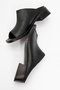 Black Leather Aberin Women's Sandals - 8