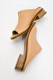 Aberin Women's Leather Sandals - Caramel Color - 8
