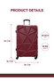 Matrix ABS Hardside Spinner Luggage 3 Pcs Set -BURGUNDY - 4