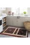 Seda Collection Burgundy Beige Green Antique Patterned Woven Base Modern Decorative Carpet Seda03 - 3