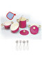 11 Piece Pink Enamel Pot Pan Set