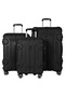 Expedition ABS Luggage Trolley set 3 Pcs-BLACK