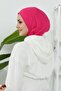 غطاء رأس للحجاب مع حاجب قابل للإزالة، لون فوشيا، B-82 - 5