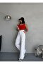 Gabardine Pants Wide-Leg Fit High Waist with Cargo Pockets - 2