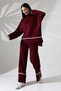 Stretchy Knitwear Oversized Sweater and High Waist Wide Leg Pants with Stripe Black Bottom Top Knitwear Set - 2