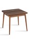 Brigitte kitchen table, square, walnut color, 80 cm - 2