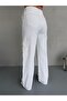 Gabardine Pants Wide-Leg Fit High Waist with Cargo Pockets - 6