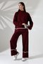 Stretchy Knitwear Oversized Sweater and High Waist Wide Leg Pants with Stripe Black Bottom Top Knitwear Set - 4