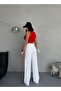 Gabardine Pants Wide-Leg Fit High Waist with Cargo Pockets - 7