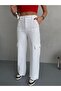 Gabardine Pants Wide-Leg Fit High Waist with Cargo Pockets - 4