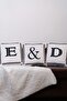 Lettered Throw Pillow Cover Velvet 43x43 Cm Double Sided Letter F Cat Patterned Marriage Proposal Birthday - 6