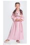 Girl's Pink Long Sleeve Muslin Hijab Dress +(Belt-Necklace)
