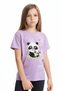 Mother Panda Printed Girls' Short Sleeve T-Shirt - 2