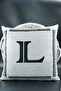 Letter Cushion Cover Velvet 43X43 cm Double Sided Letter L Cat Patterned Marriage Proposal Birthday