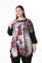 Women's Patterned Large Size Tunic - 3