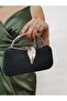 Women's Evening Big Stone Look Black Shiny Chain Wedding Night Party Bag - 2