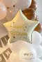 Happy Birthday Written Retro Cream Star Balloon Retro Star Foil Balloon 45cm