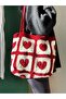 Heart-Designed Knitted Bag - 4