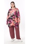 Women's Patterned Large Size Tunic - 4