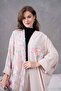Women's Floral Embroidered Linen Bat Sleeve Double Set - 4