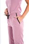 Unisex Powder Soft Lycra Doctor Scrubs Nurse Surgical Shift Suit Uniform - 7