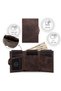 Toscana Brown Coin Pocket Unisex Genuine Leather Rfid Protection Men's Women's Mini Wallet