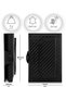 Toscana Carbon Coin Purse with Pocket Unisex Genuine Leather Rfid Protected Men Women Mini Gift - 4