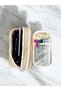 Bergama Cream Color Large Wide Premium Girls Boys Children Teenager Pencil Case Pen Holder Makeup Purse - 5