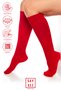 Bamboo Women's Knee-Length Red Long Seamless Socks 3-Piece / Pants Socks / Skin-Free Socks - 4