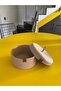 Beige Camel Small Size Multi-Purpose Basket with Lid, Cotton Basket, Decorative Basket, Wicker Basket, Cotton Basket - 4