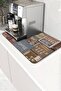 Coffee Machine Mat 35X45Cm Tea Maker Espresso Machine Pad Waterproof Retro Cafe Wall