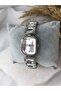 Silver Design Women's Wrist Watch with Crystal Cutout Stones - 8
