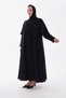 Mevlana Ferace Special Design Double Sleeves Medina Silk Size 42--48 Height 1.50 cm - 3