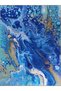 Amethyst Series Blue Themed Marbled Design Patterned Woven Base Modern Decorative Carpet Ametist80 - 4