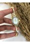 Vintage Gold Inside White Women's Wristwatch - 2